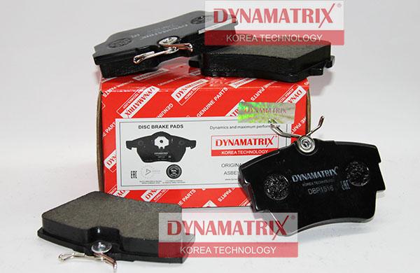 Dynamatrix DBP1516 - Тормозные колодки, дисковые, комплект unicars.by