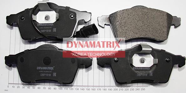 Dynamatrix DBP1518 - Тормозные колодки, дисковые, комплект unicars.by