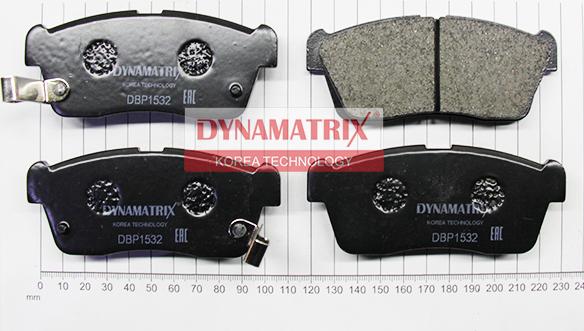 Dynamatrix DBP1532 - Тормозные колодки, дисковые, комплект unicars.by