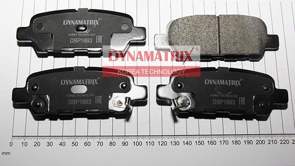 Dynamatrix DBP1693 - Тормозные колодки, дисковые, комплект unicars.by