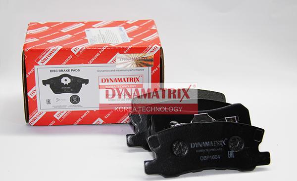 Dynamatrix DBP1604 - Тормозные колодки, дисковые, комплект unicars.by