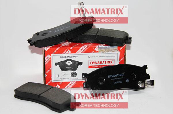 Dynamatrix DBP1602 - Тормозные колодки, дисковые, комплект unicars.by