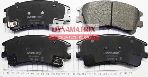 Dynamatrix DBP1619 - Тормозные колодки, дисковые, комплект unicars.by