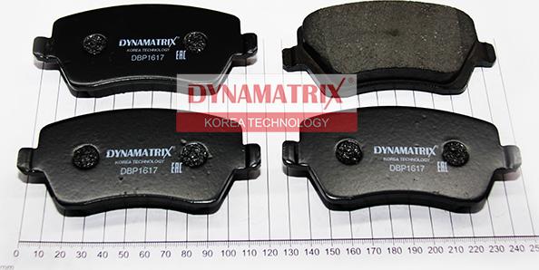 Dynamatrix DBP1617 - Тормозные колодки, дисковые, комплект unicars.by