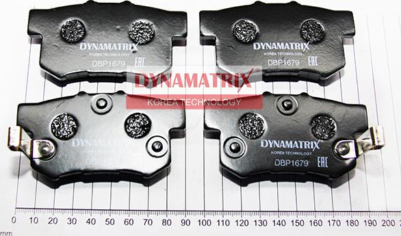 Dynamatrix DBP1679 - Тормозные колодки, дисковые, комплект unicars.by