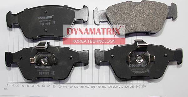 Dynamatrix DBP1049 - Тормозные колодки, дисковые, комплект unicars.by