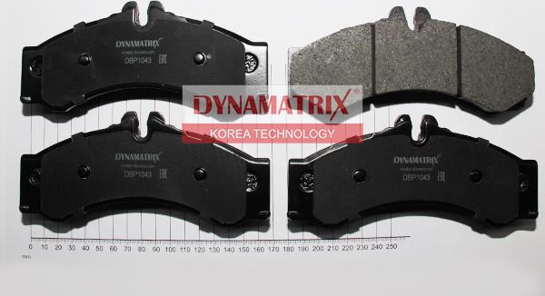 Dynamatrix DBP1043 - Тормозные колодки, дисковые, комплект unicars.by