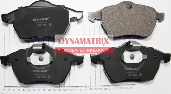 Dynamatrix DBP1068 - Тормозные колодки, дисковые, комплект unicars.by