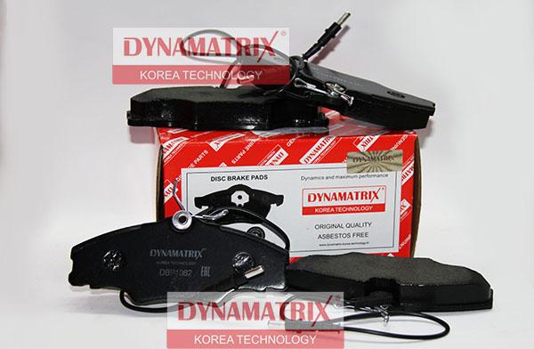 Dynamatrix DBP1062 - Тормозные колодки, дисковые, комплект unicars.by