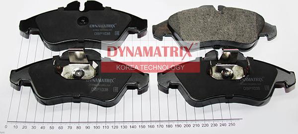 Dynamatrix DBP1038 - Тормозные колодки, дисковые, комплект unicars.by