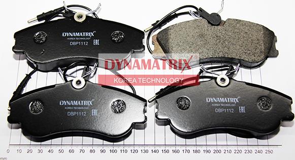 Dynamatrix DBP1112 - Тормозные колодки, дисковые, комплект unicars.by