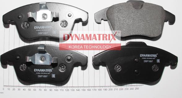 Dynamatrix DBP1897 - Тормозные колодки, дисковые, комплект unicars.by