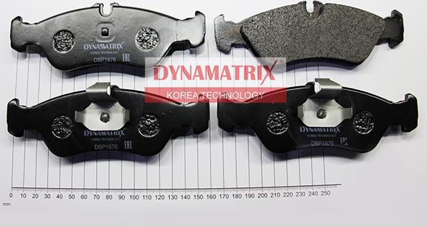 Dynamatrix DBP1876 - Тормозные колодки, дисковые, комплект unicars.by