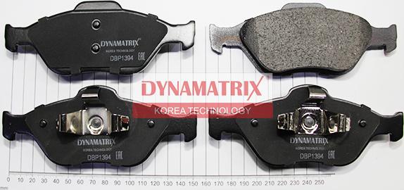 Dynamatrix DBP1394 - Тормозные колодки, дисковые, комплект unicars.by