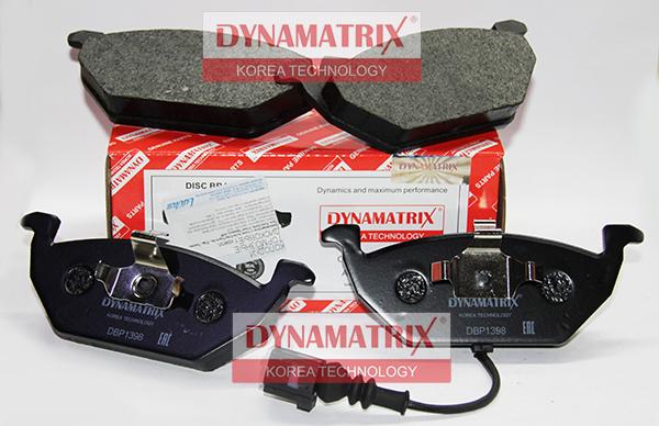 Dynamatrix DBP1398 - Тормозные колодки, дисковые, комплект unicars.by