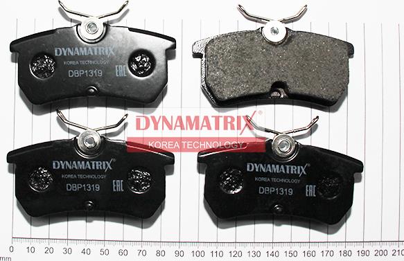 Dynamatrix DBP1319 - Тормозные колодки, дисковые, комплект unicars.by