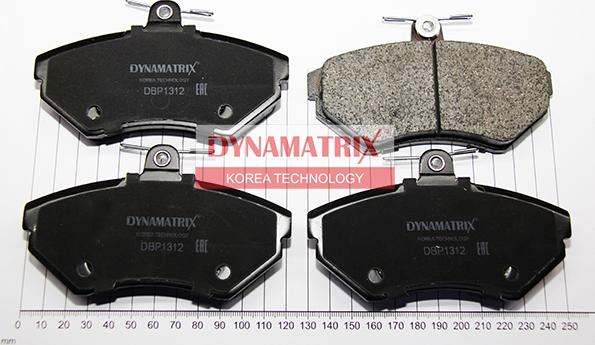 Dynamatrix DBP1312 - Тормозные колодки, дисковые, комплект unicars.by