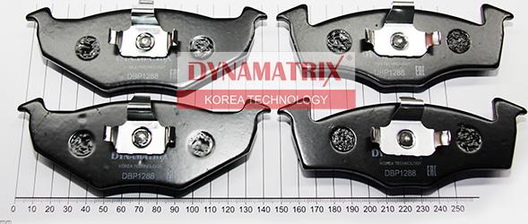 Dynamatrix DBP1288 - Тормозные колодки, дисковые, комплект unicars.by