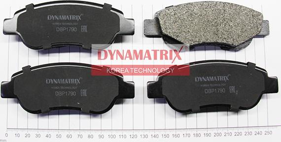 Dynamatrix DBP1790 - Тормозные колодки, дисковые, комплект unicars.by