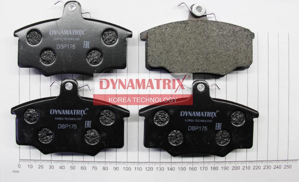 Dynamatrix DBP175 - Тормозные колодки, дисковые, комплект unicars.by