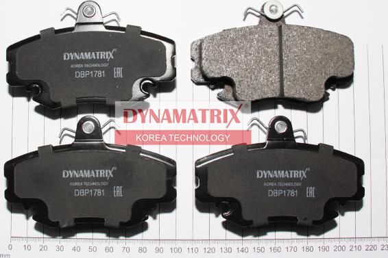 Dynamatrix DBP1781 - Тормозные колодки, дисковые, комплект unicars.by