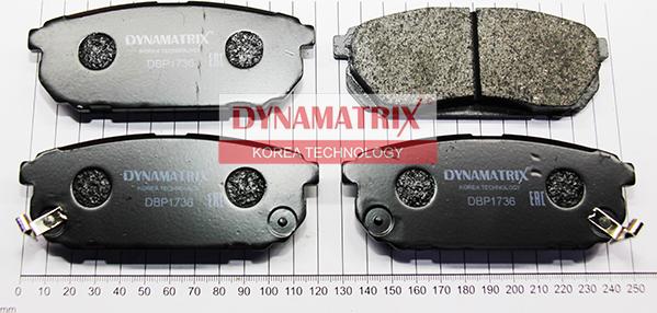 Dynamatrix DBP1736 - Тормозные колодки, дисковые, комплект unicars.by