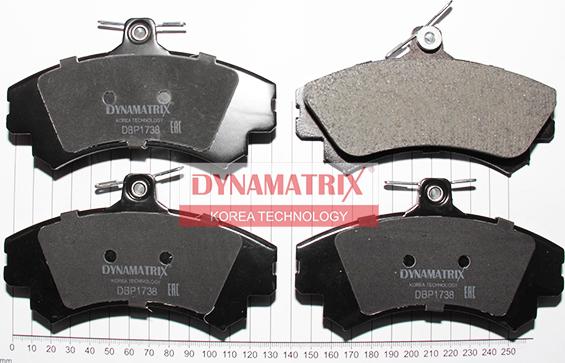 Dynamatrix DBP1738 - Тормозные колодки, дисковые, комплект unicars.by