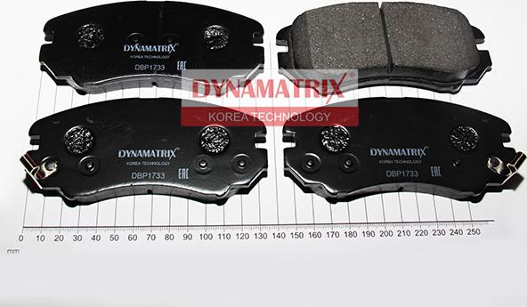 Dynamatrix DBP1733 - Тормозные колодки, дисковые, комплект unicars.by