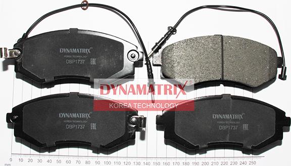 Dynamatrix DBP1737 - Тормозные колодки, дисковые, комплект unicars.by