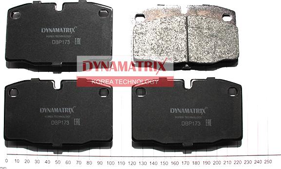 Dynamatrix DBP173 - Тормозные колодки, дисковые, комплект unicars.by