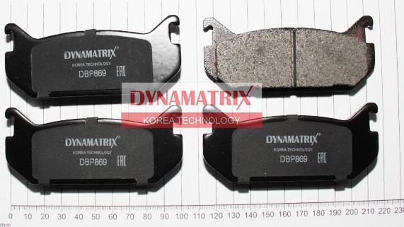 Dynamatrix DBP869 - Тормозные колодки, дисковые, комплект unicars.by