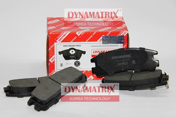 Dynamatrix DBP803 - Тормозные колодки, дисковые, комплект unicars.by