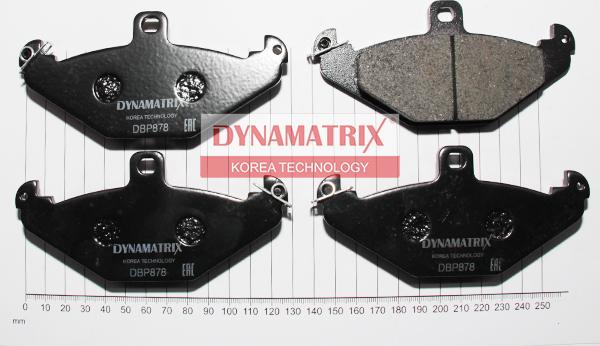 Dynamatrix DBP878 - Тормозные колодки, дисковые, комплект unicars.by