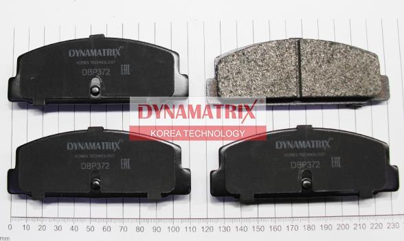 Dynamatrix DBP372 - Тормозные колодки, дисковые, комплект unicars.by