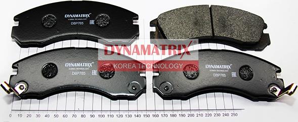 Dynamatrix DBP765 - Тормозные колодки, дисковые, комплект unicars.by