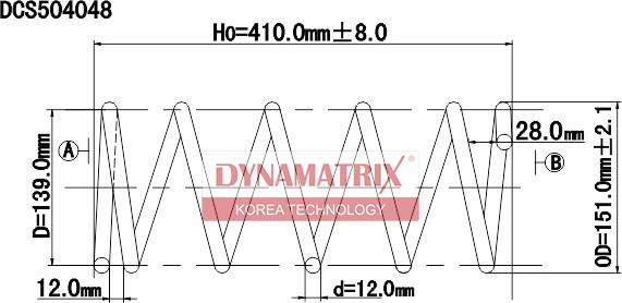 Dynamatrix DCS504048 - Пружина ходовой части unicars.by