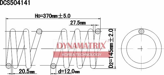 Dynamatrix DCS504141 - Пружина ходовой части unicars.by