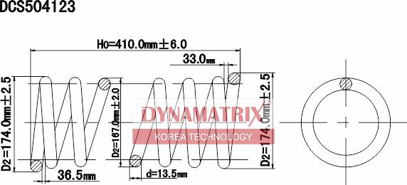 Dynamatrix DCS504123 - Пружина ходовой части unicars.by