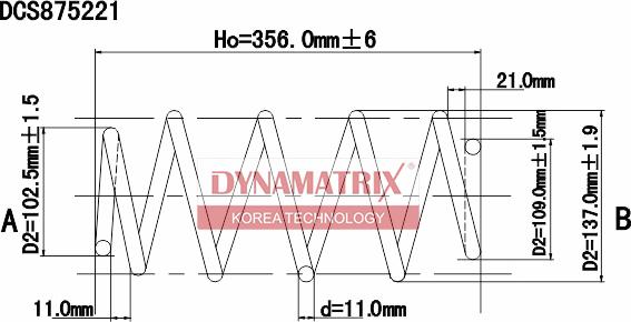 Dynamatrix DCS875221 - Пружина ходовой части unicars.by