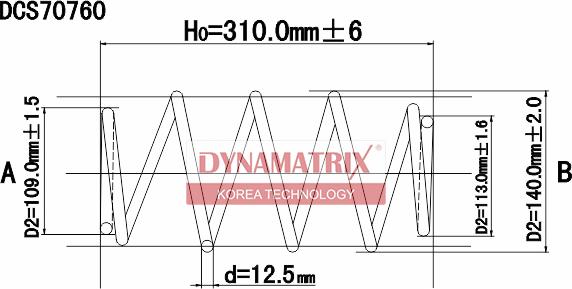 Dynamatrix DCS70760 - Пружина ходовой части unicars.by