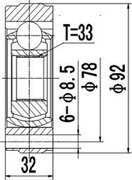 Dynamatrix DCV653001 - Шарнирный комплект, ШРУС, приводной вал unicars.by