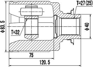 Dynamatrix DCV623013 - Шарнирный комплект, ШРУС, приводной вал unicars.by