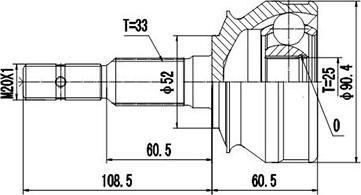 Dynamatrix DCV899205 - Шарнирный комплект, ШРУС, приводной вал unicars.by