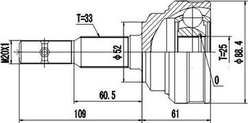 Dynamatrix DCV844049 - Шарнирный комплект, ШРУС, приводной вал unicars.by