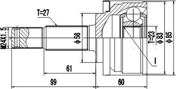 Dynamatrix DCV841018 - Шарнирный комплект, ШРУС, приводной вал unicars.by