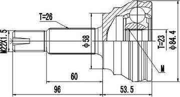 Dynamatrix DCV859036 - Шарнирный комплект, ШРУС, приводной вал unicars.by