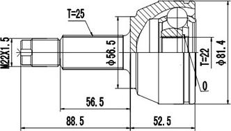 Dynamatrix DCV818006 - Шарнирный комплект, ШРУС, приводной вал unicars.by