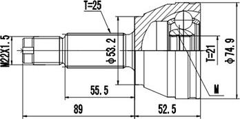 Dynamatrix DCV818003 - Шарнирный комплект, ШРУС, приводной вал unicars.by