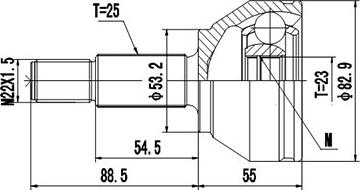 Dynamatrix DCV818013 - Шарнирный комплект, ШРУС, приводной вал unicars.by