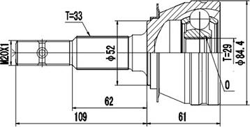 Dynamatrix DCV812009 - Шарнирный комплект, ШРУС, приводной вал unicars.by